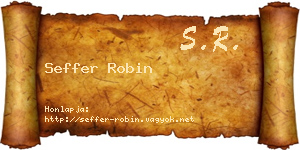 Seffer Robin névjegykártya